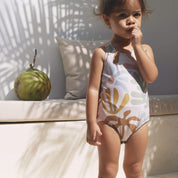 Girls cross back swimsuit one piece Bam Loves Boo