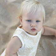 Hula unisex printed bamboo baby playsuit