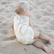 Hula Palm leaves playsuit bamboo baby clothes