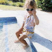 Kids Tropicana multi coloured swim rashie for boys