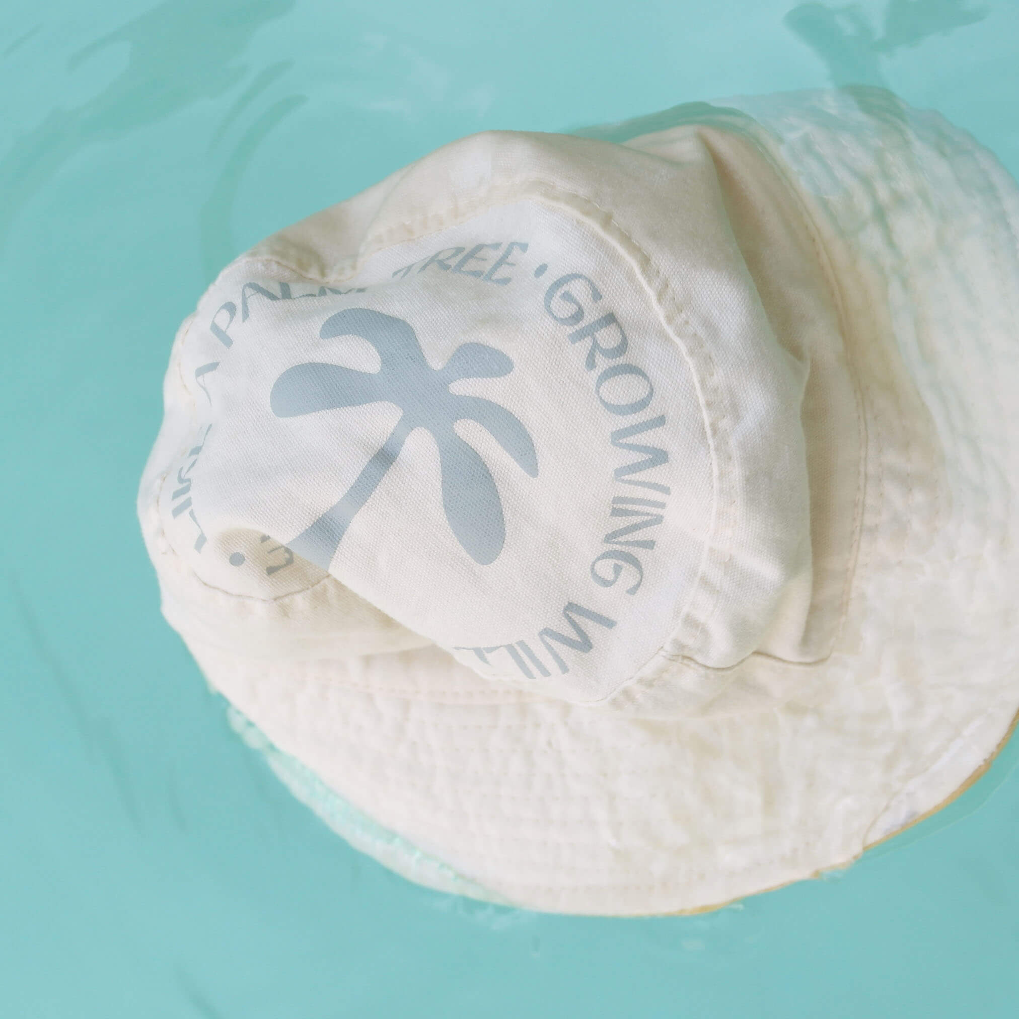 reversible Palm tree bucket hat for babies and kids
