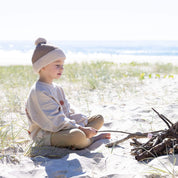 mocha brown bamboo kids beanie by bam loves Boo