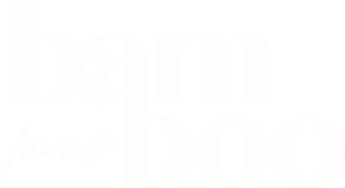 Bam Loves Boo White Logo