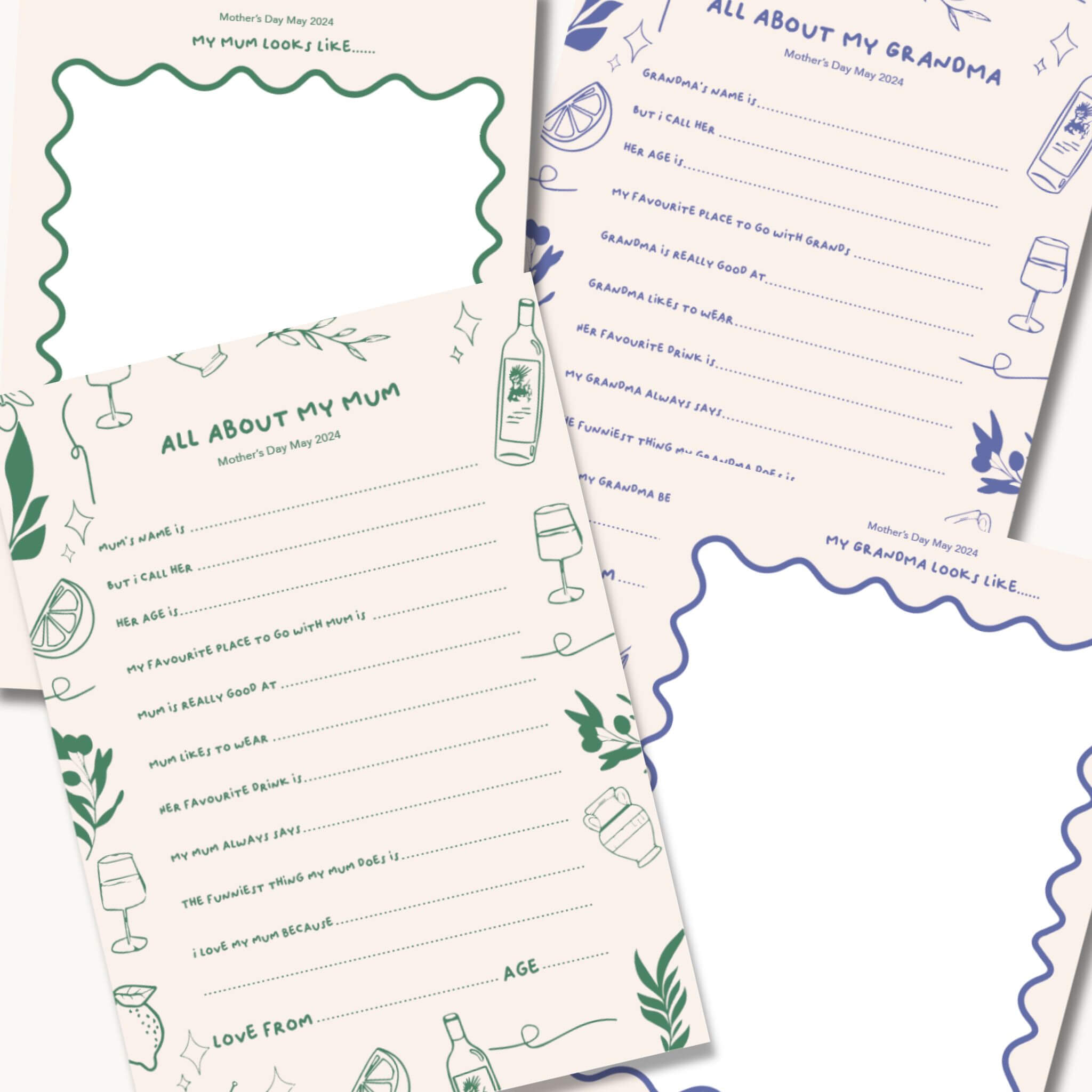 Mother's Day questionnaire for kids Free Download Bam Loves Boo