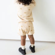 sundown kids beige shorts Bamboo fleece