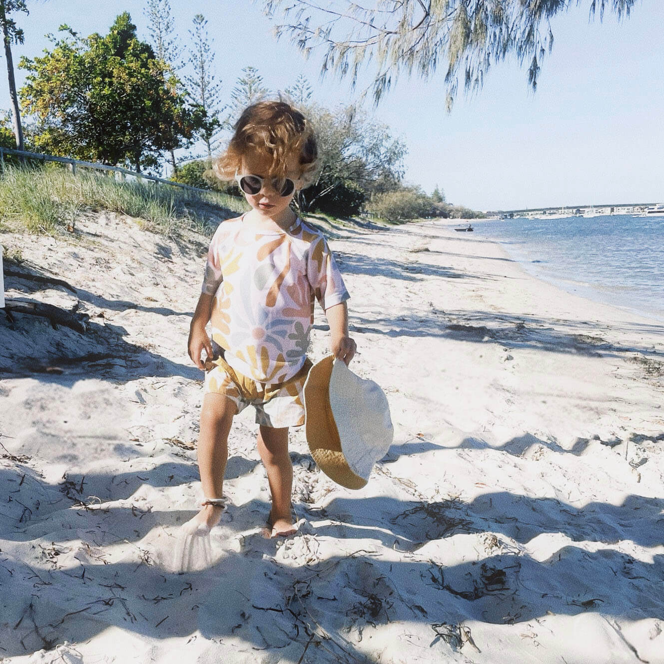 Baml Loves Boo kids swim rashie tropicana