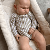 Baby girls stripe swimsuit long sleeve