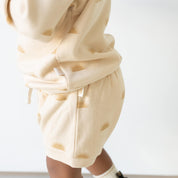 Bam Loves Boo sundown childrens fleece shorts