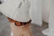 Reversible Cream Bucket Hat. Bamboo and Organic cotton by Bam Loves Boo