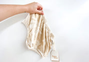 Palm leaves beige and cream baby organic bloomers  By  Bam Loves Boo