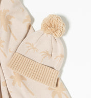Organic Cotton Palm tree knitted kids beanie by Bam Loves Boo