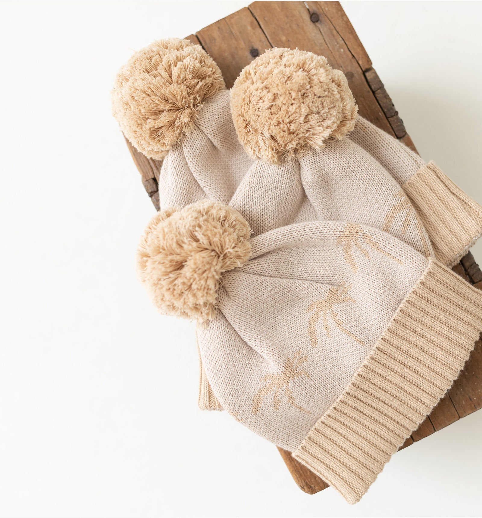 Organic Cotton Palm tree knitted kids beanie by Bam Loves Boo