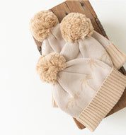 Organic Cotton Palm tree knitted kids beanie by Bam Loves Boo