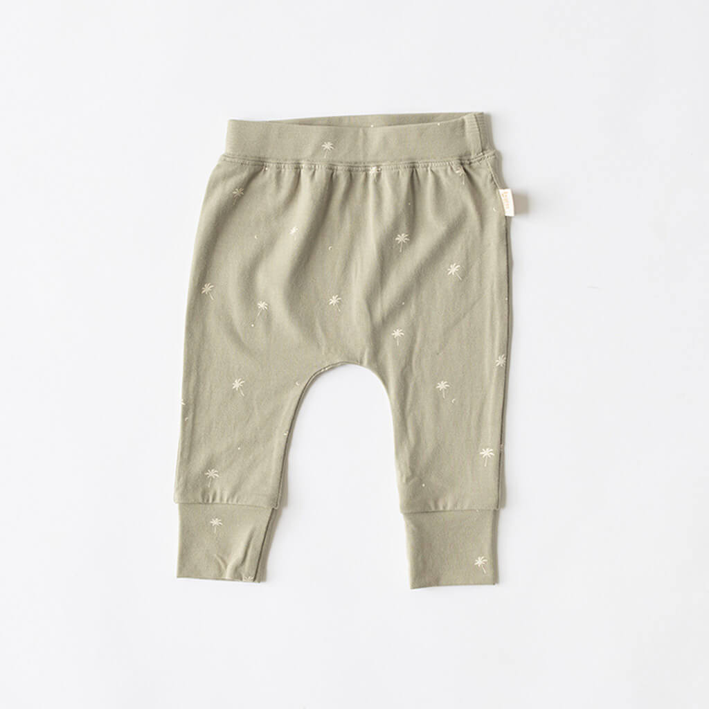 Palmy bamboo Baby Leggings Sage Bam Loves Boo