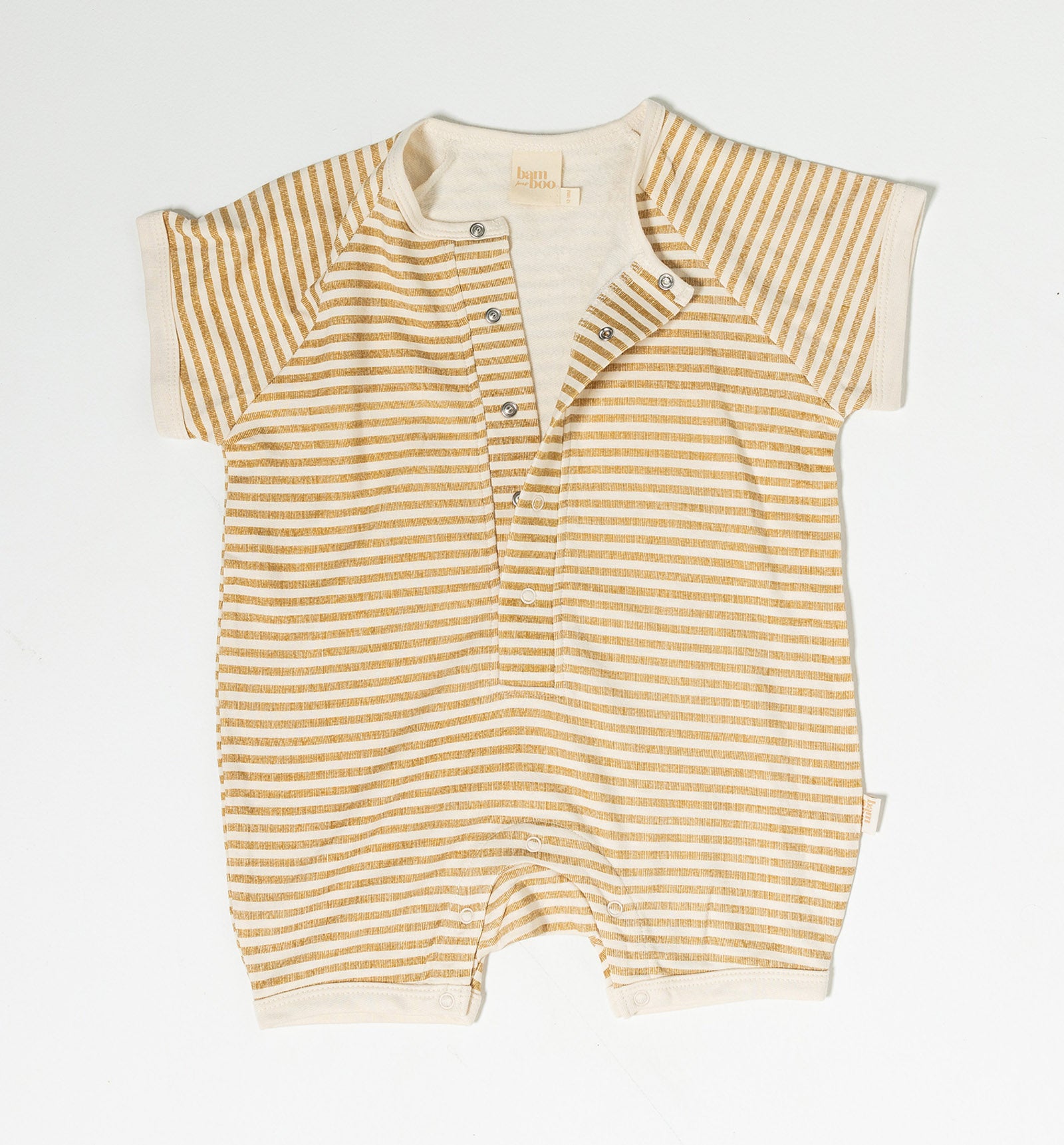 Striped Bamboo and organic cotton Fleece jumpsuit by Bam Loves Boo