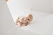Striped Bamboo and organic cotton Fleece jumpsuit by Bam Loves Boo