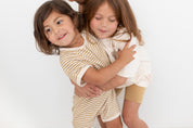 Striped Bamboo and organic cotton Fleece jumpsuit by Bam Loves Boo