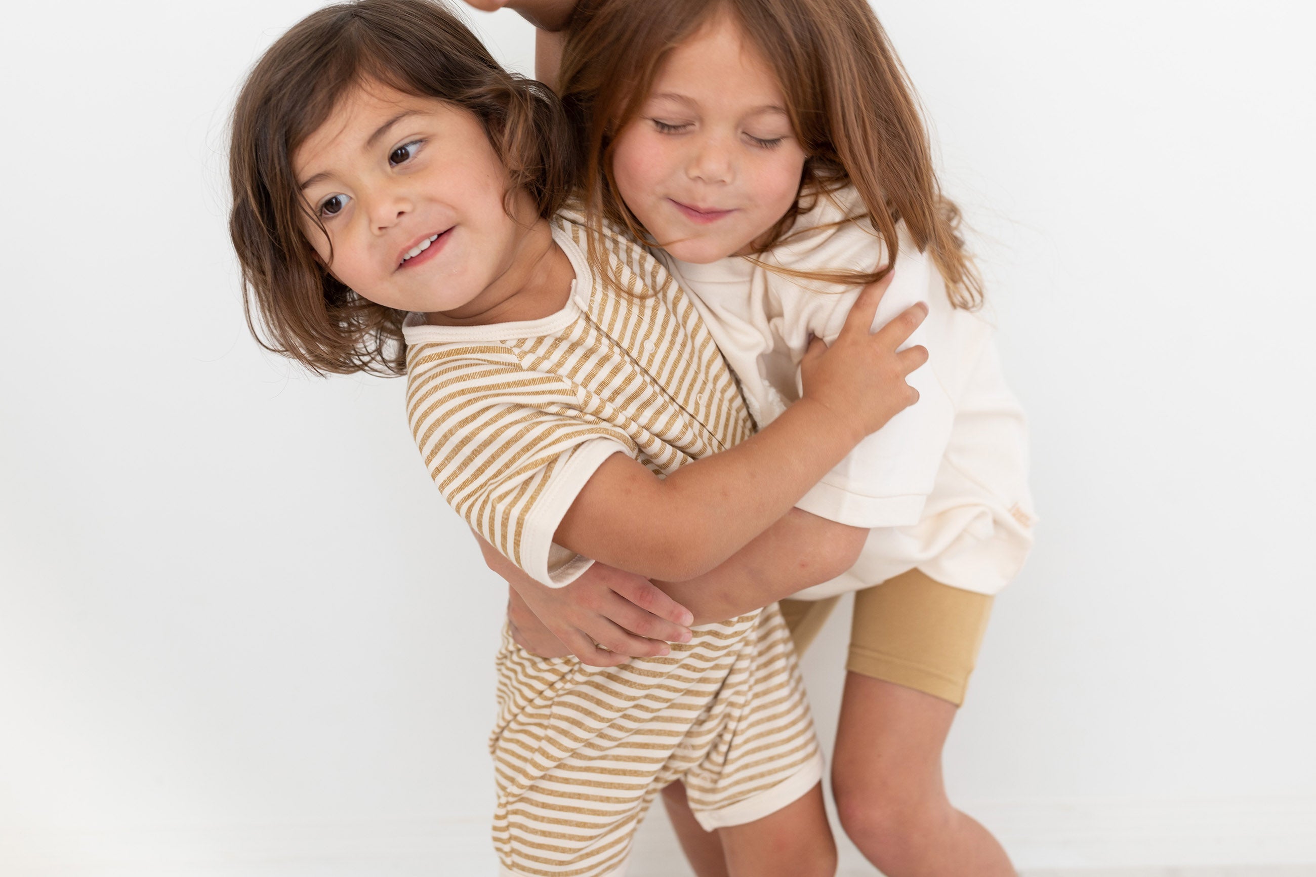 Striped Bamboo and organic cotton Fleece jumpsuit by Bam Loves Boo