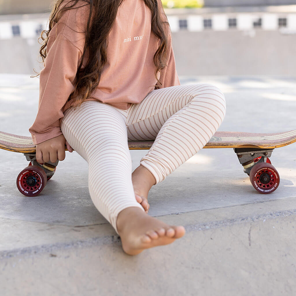 Essential stripe bamboo kids leggings bam loves boo