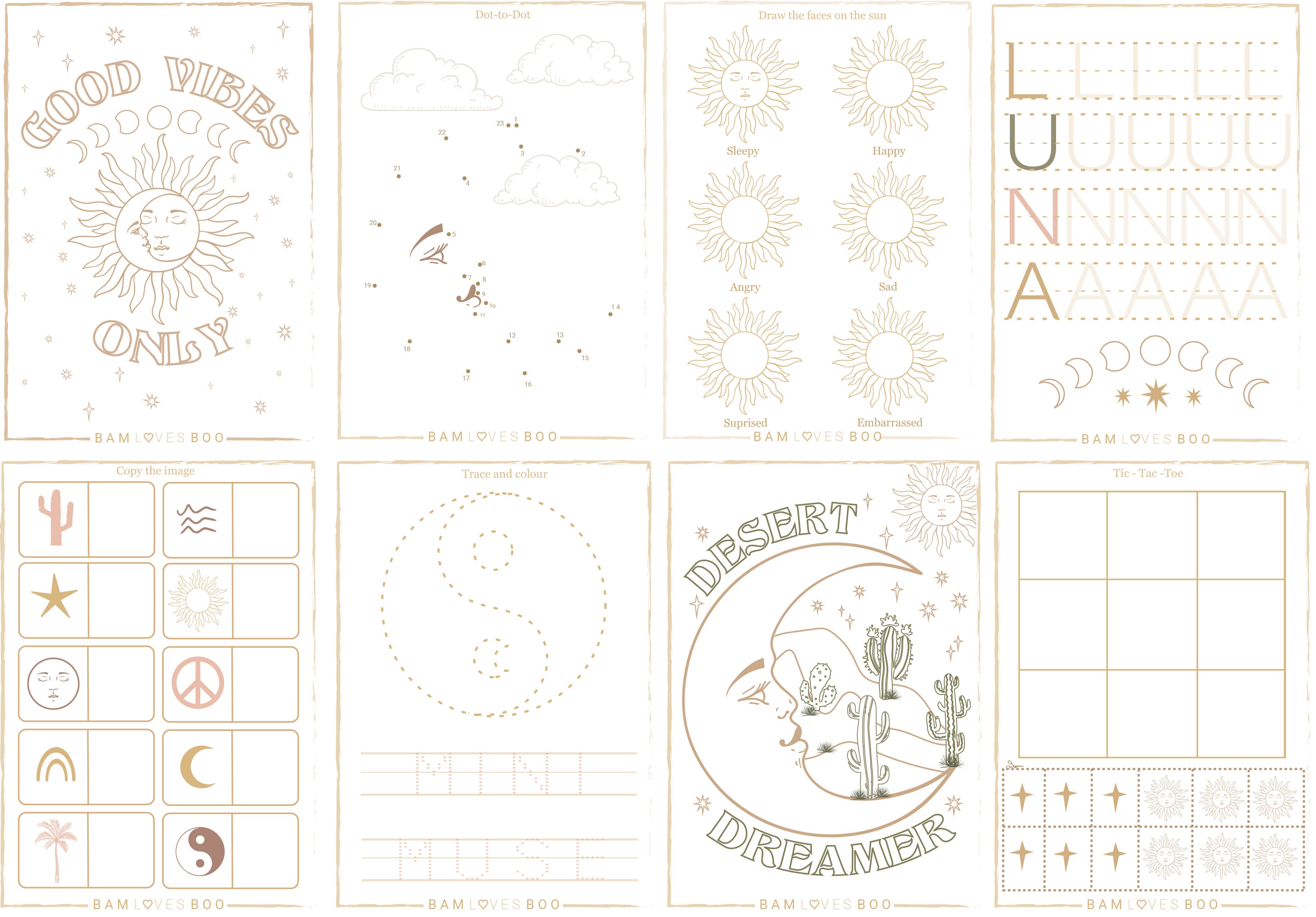 Free printable activity Books to download by Bam Loves Boo