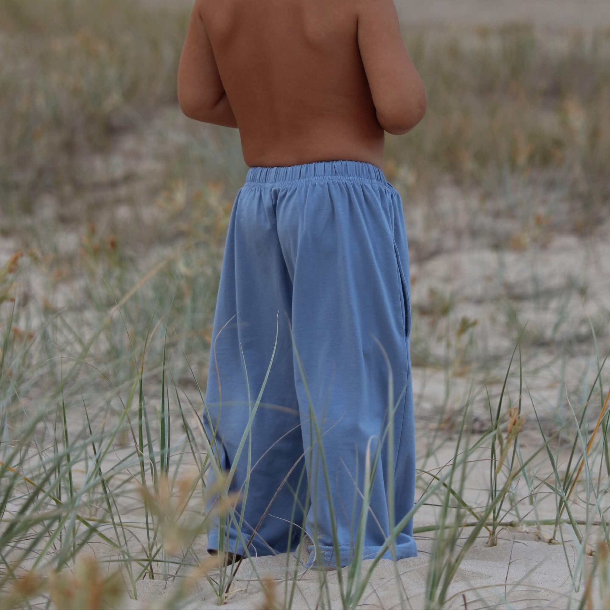 Bamboo blue pants wide leg bam loves boo