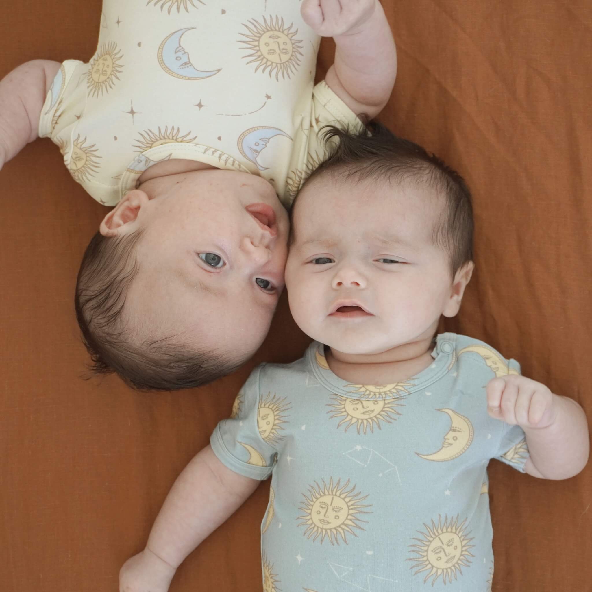 Celestial Short Sleeved Onesie Blue