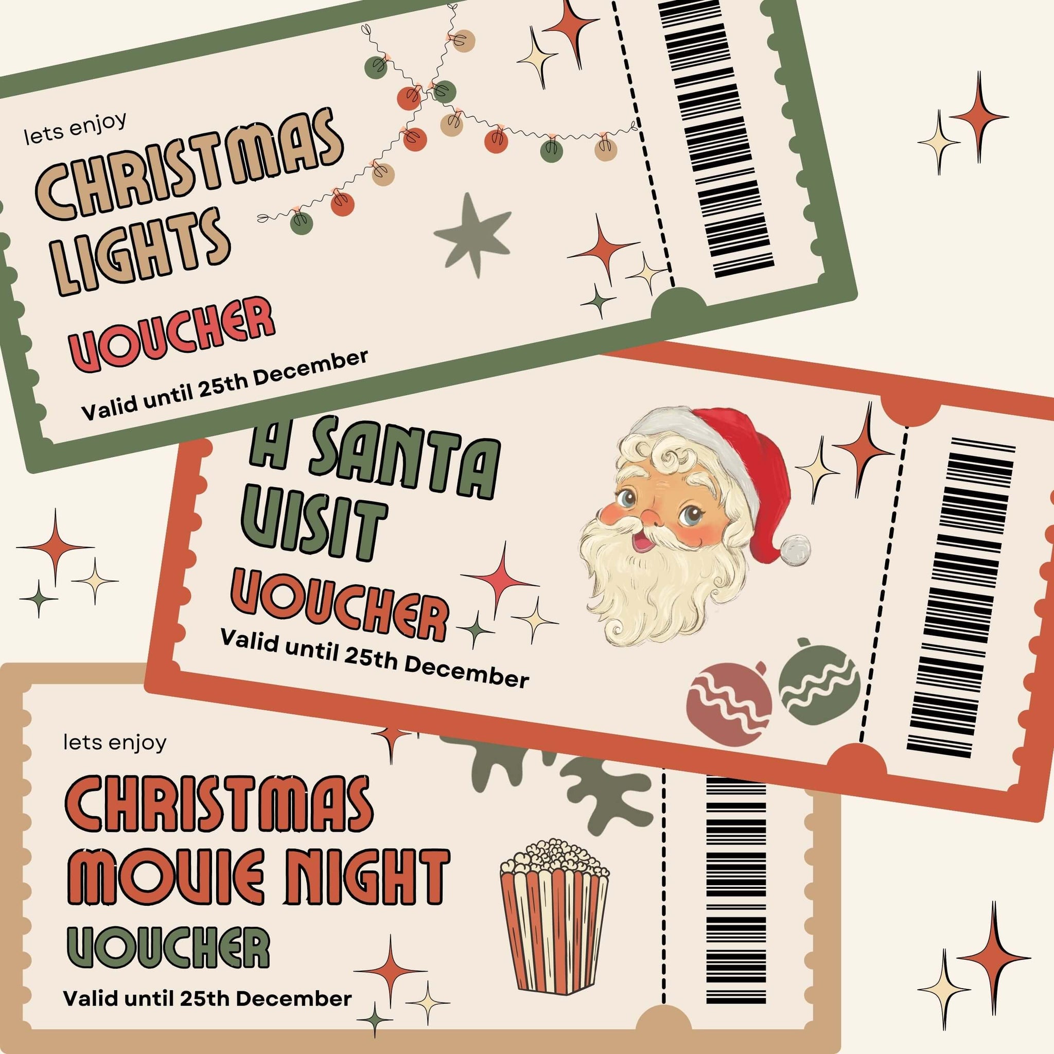 Free christmas vouchers to Download and print at home