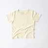 Cream childs bamboo Tee with palm tree pattern