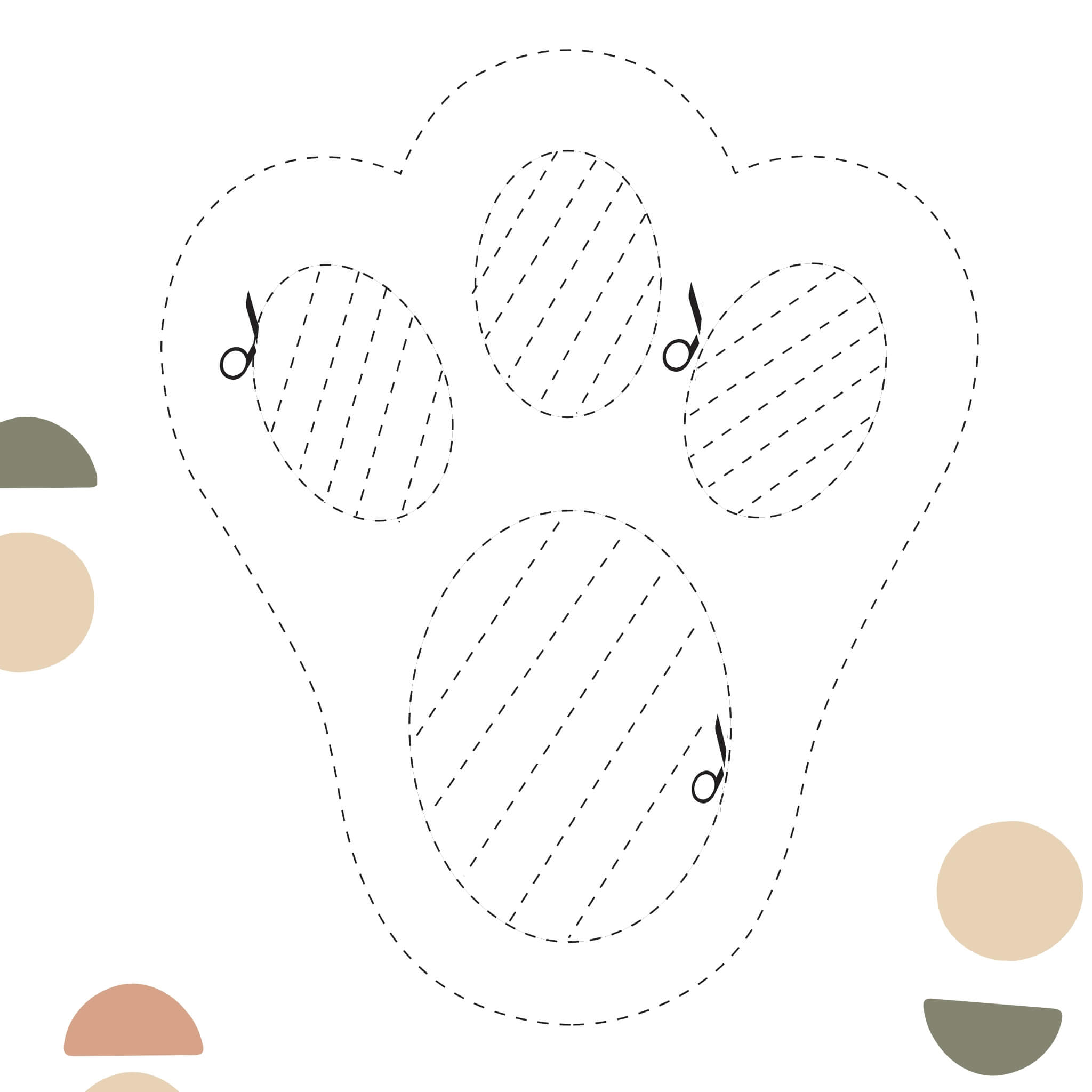 Easter paws stencil