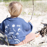 Kids jumper with back print and shell print organic cotton