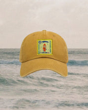 mustard Yellow cap with a scout logo patch