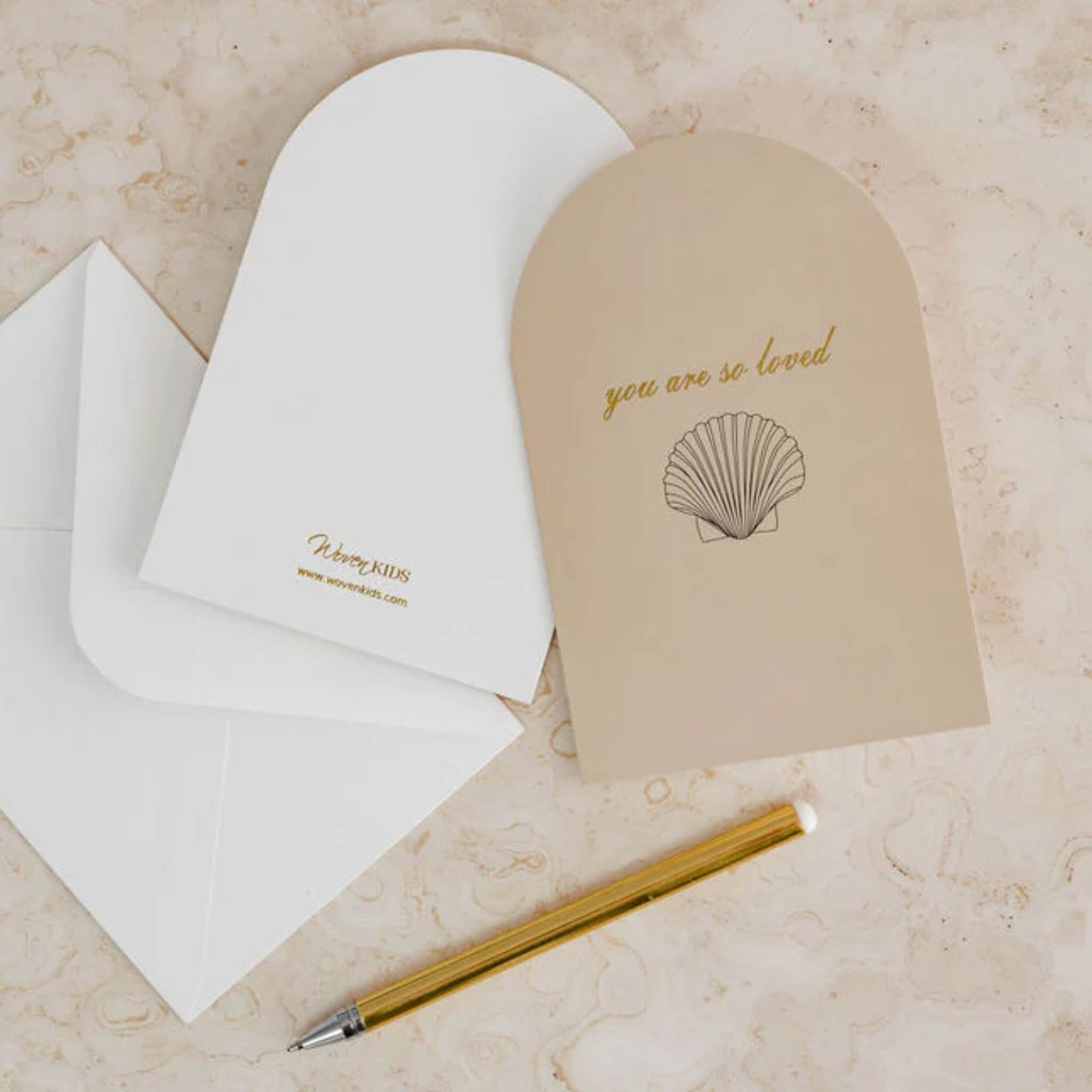 Arch Greeting Card - You are so loved - Shell