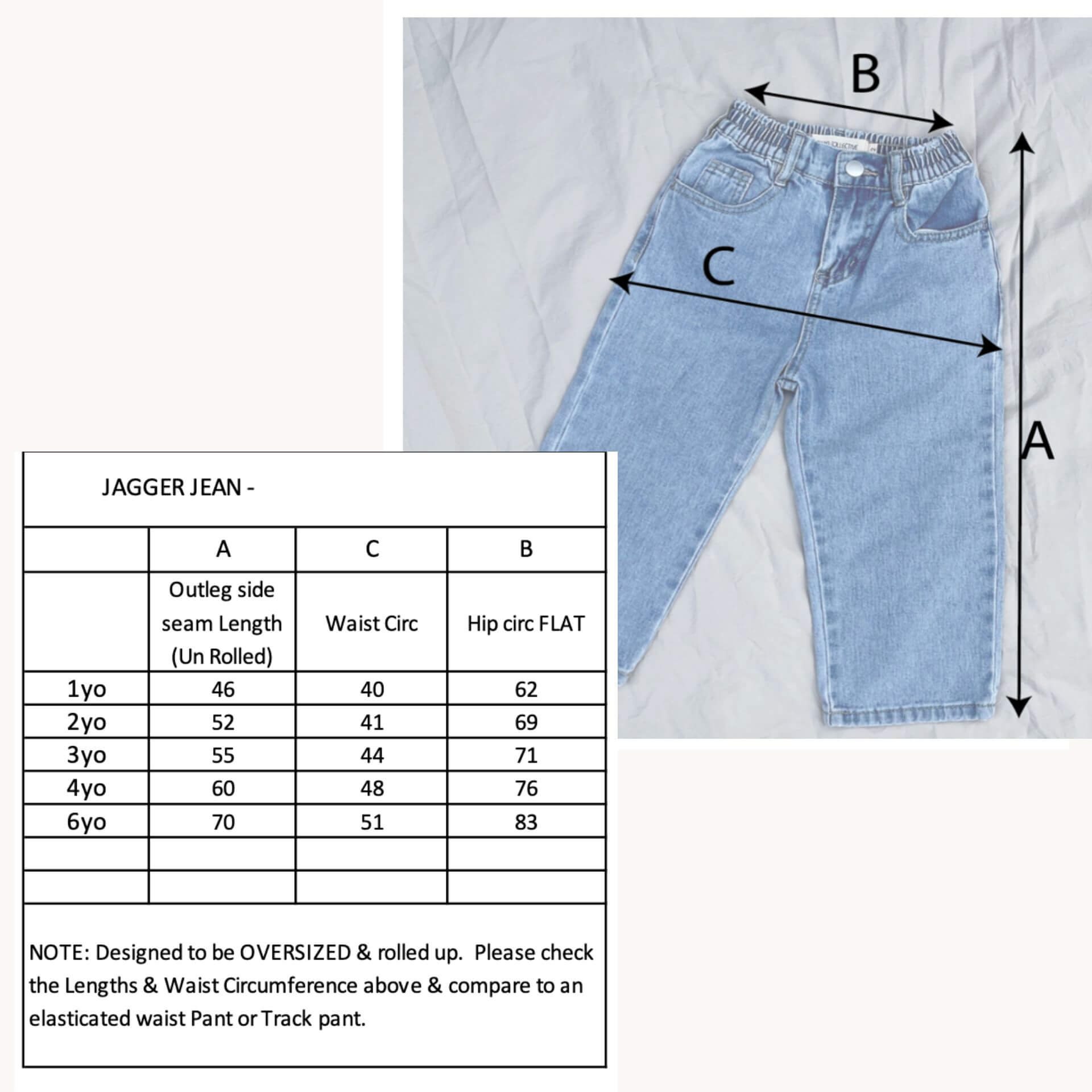 Jagger Jean - Cali Print Denim 3Y