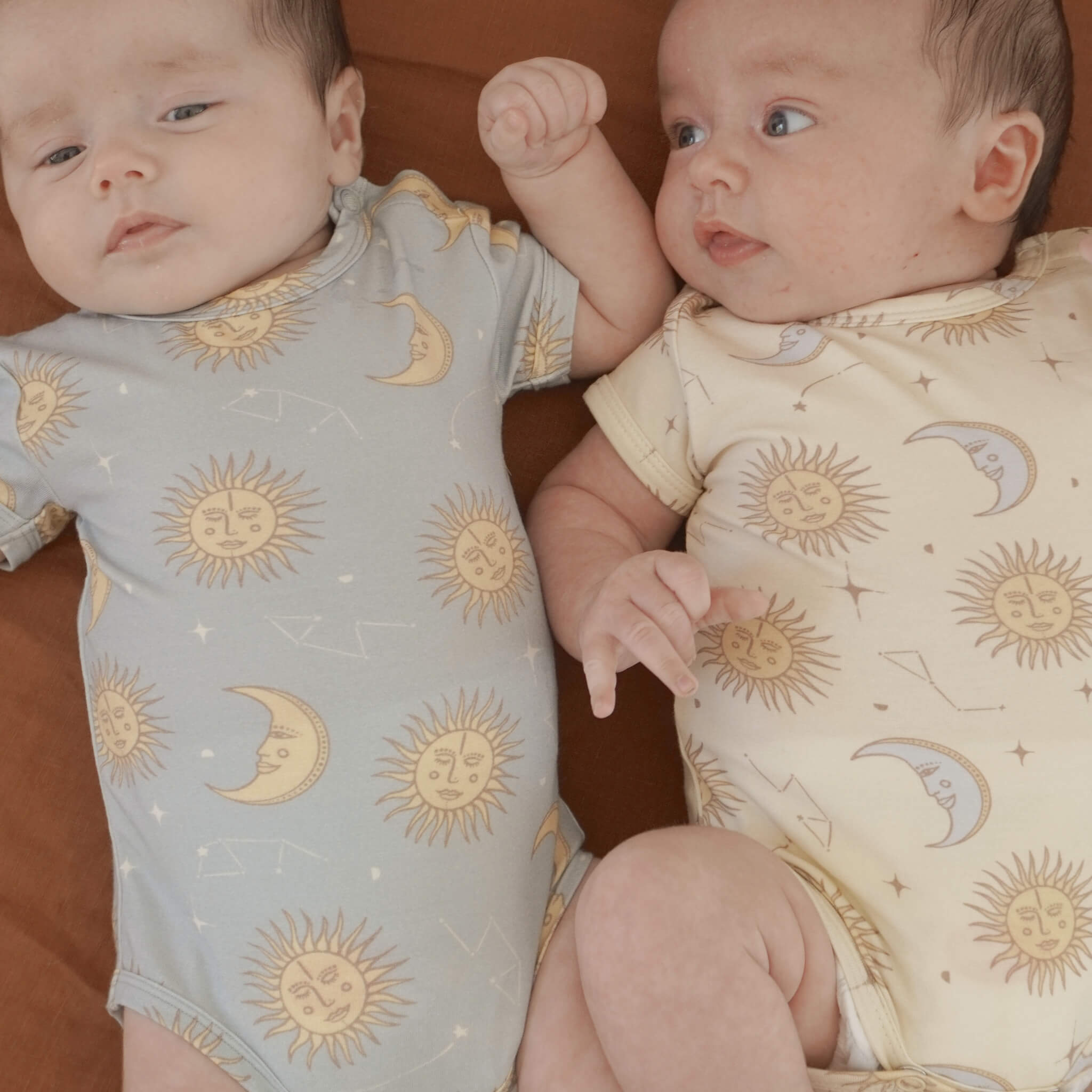 Celestial Short Sleeved Onesie Blue