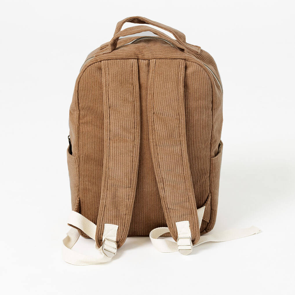 Back view with backpack adjustable straps