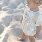Hula Palm Leaves bamboo baby Jumpsuit 