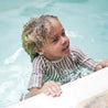 kids swim rashie green stripe in Pool