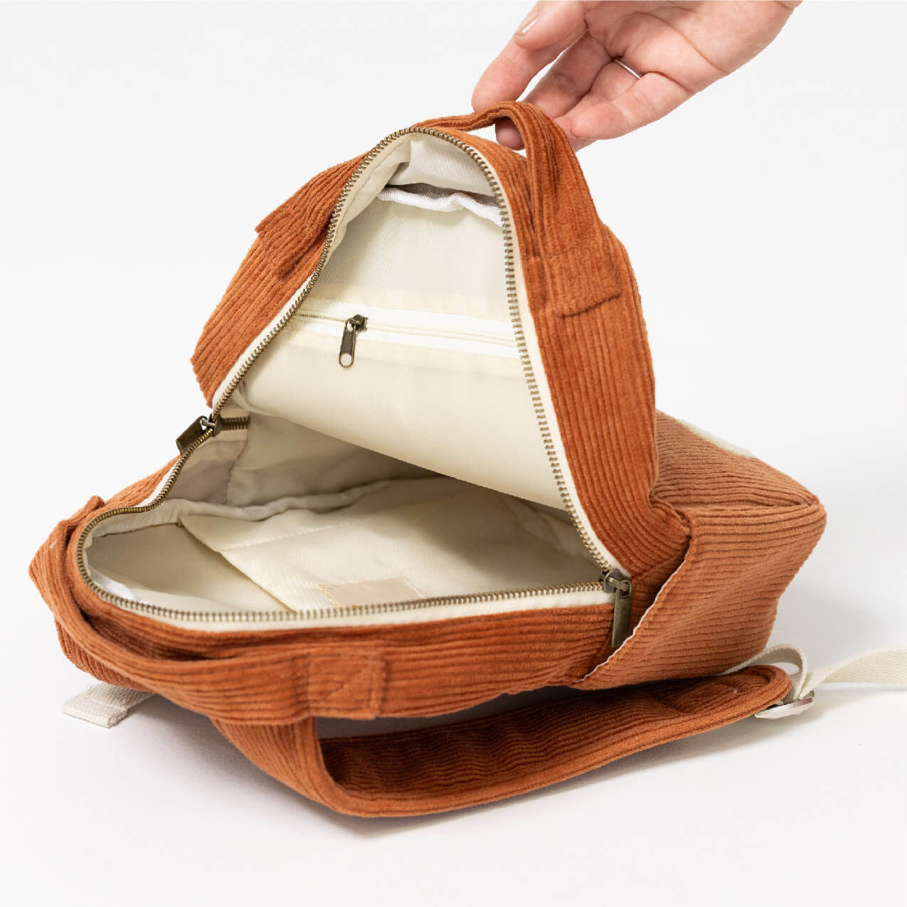 bdg corduroy mini backpack Kids Backpack | Rust red Organic Corduroy