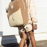 Kids organic cotton yin yang brown backpack