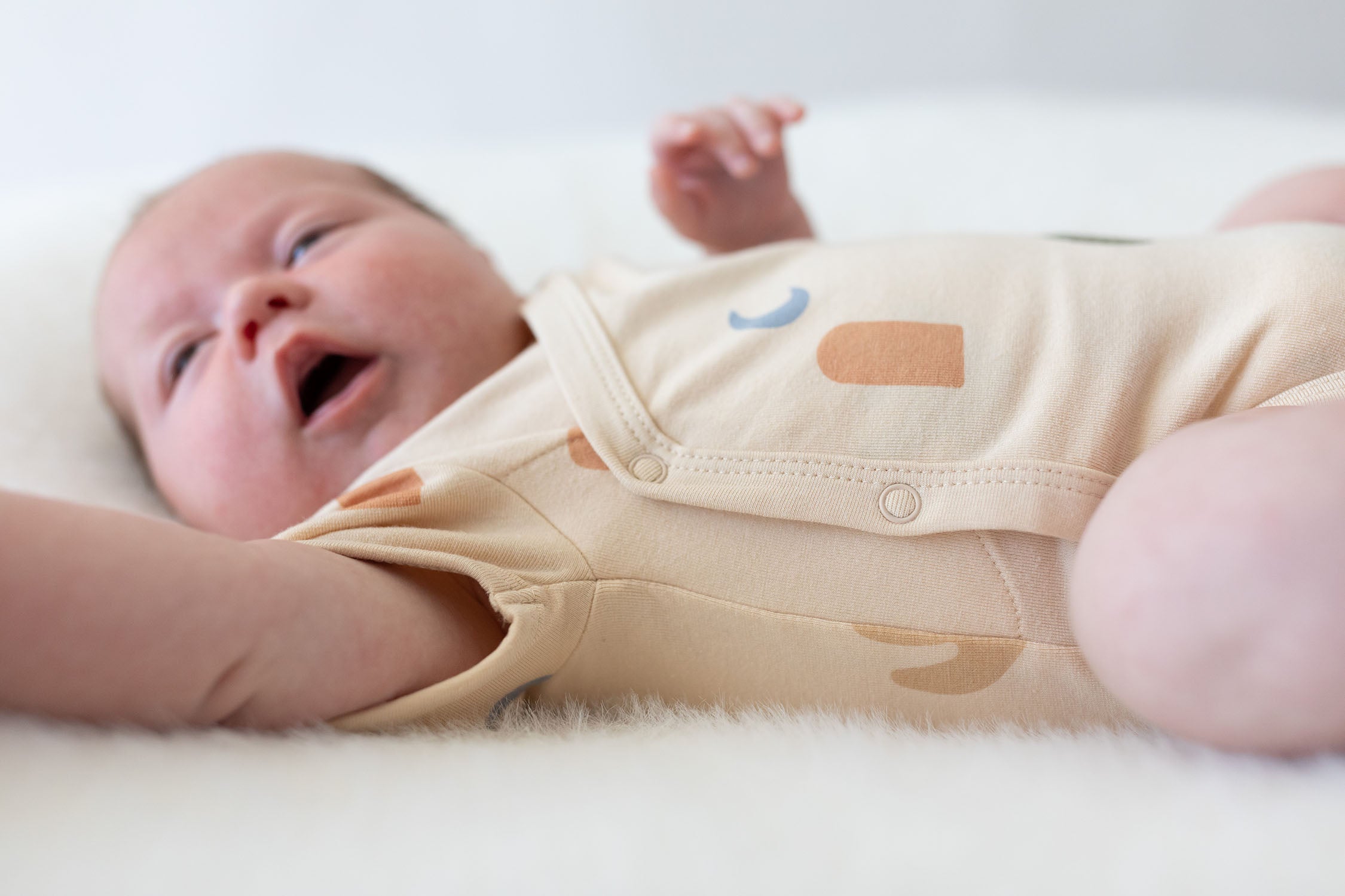 Bamboo Beige baby organic baby  kimono by Bam Loves Boo