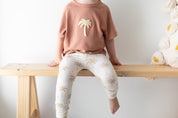 Oasis Moon palm leggings, cream by  Bam Loves Boo