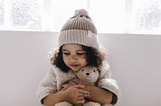 Bamboo Brown kids pom pom Beanie by Bam Loves Boo