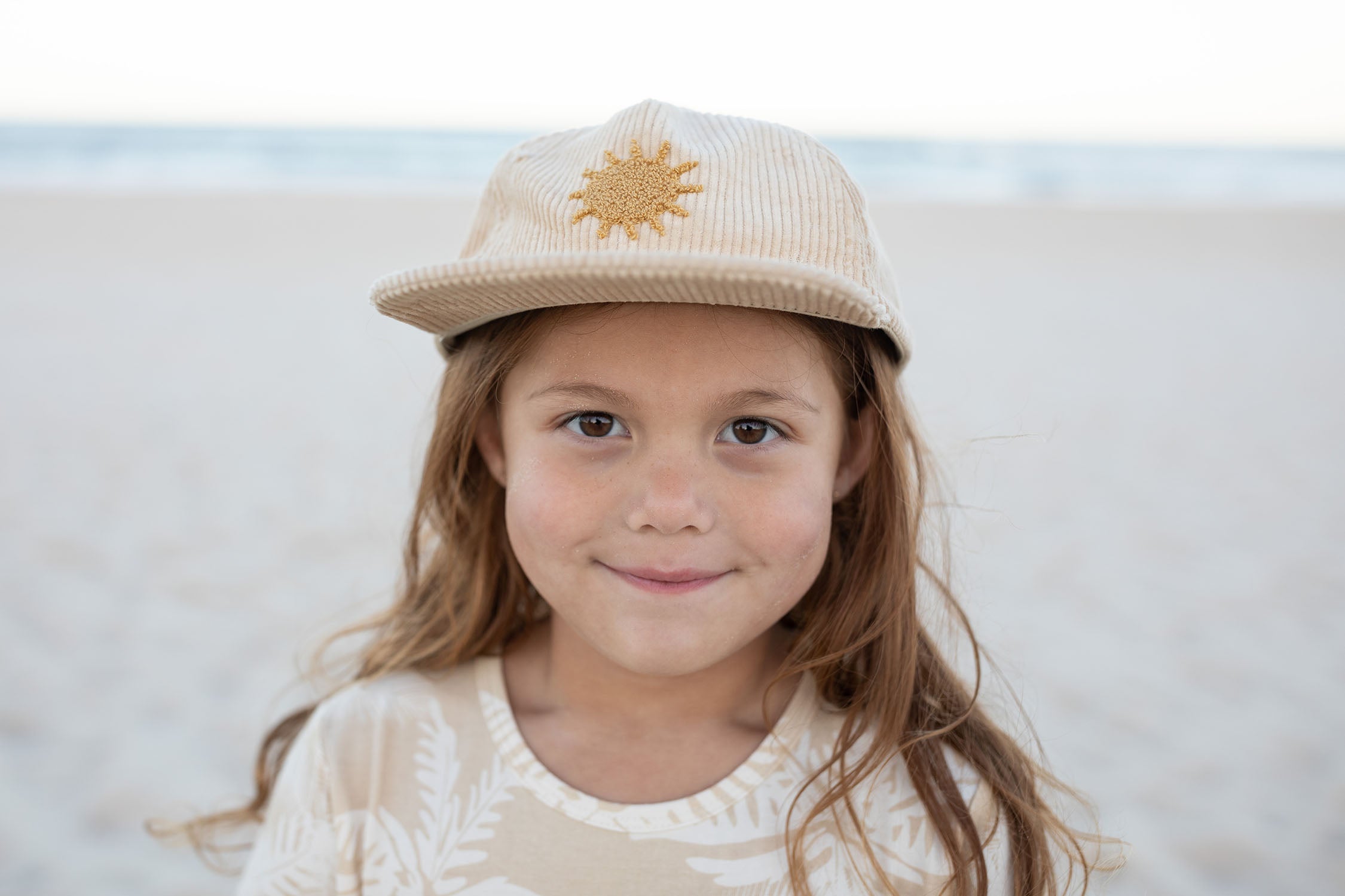 Kids Organic Cotton cap with Sun Embroidery by Bam Loves Boo