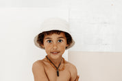 Reversible Cream Bucket Hat. Bamboo and Organic cotton by Bam Loves Boo