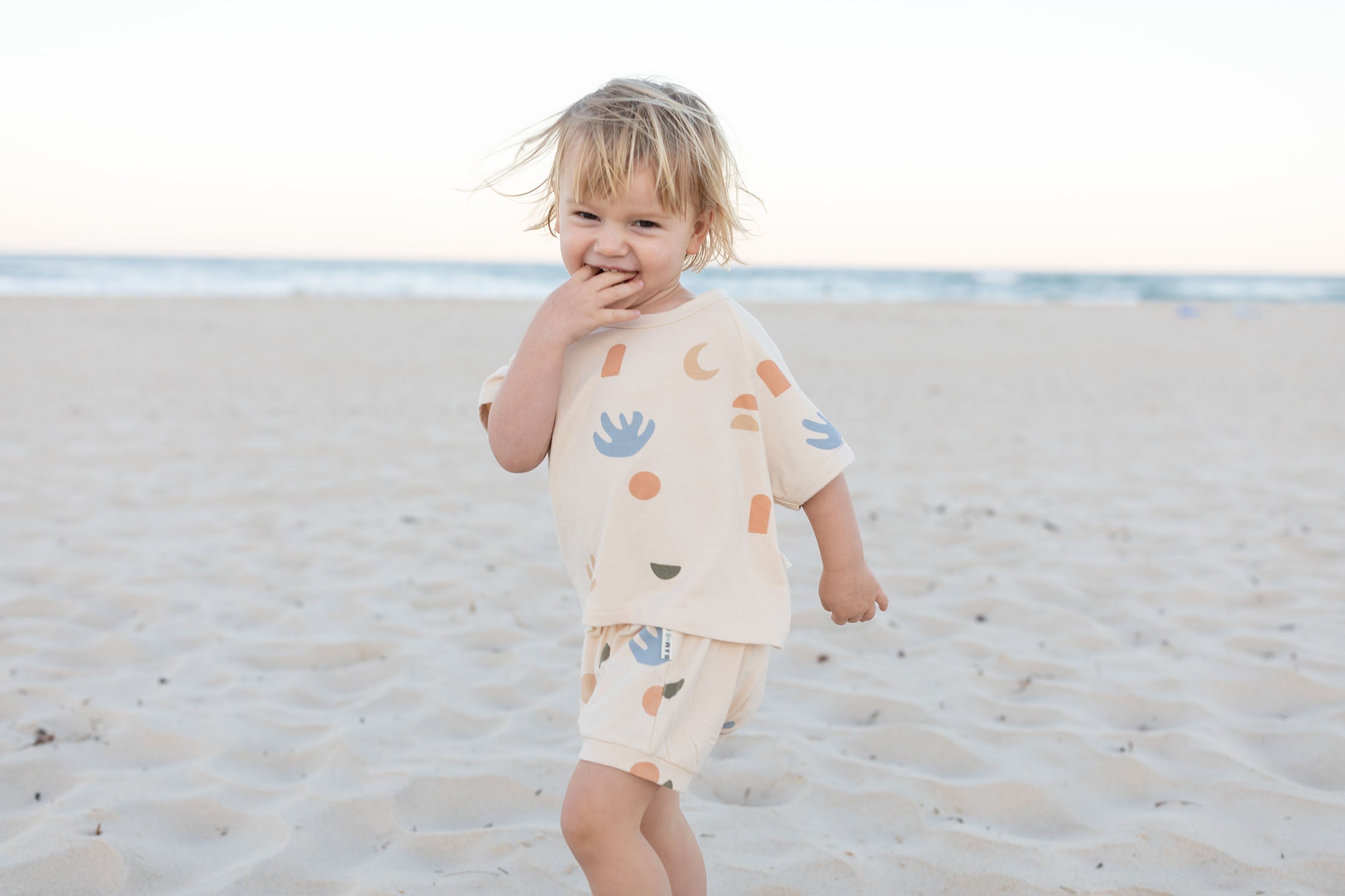 Bamboo Beige kids organic baby Tee  by Bam Loves Boo