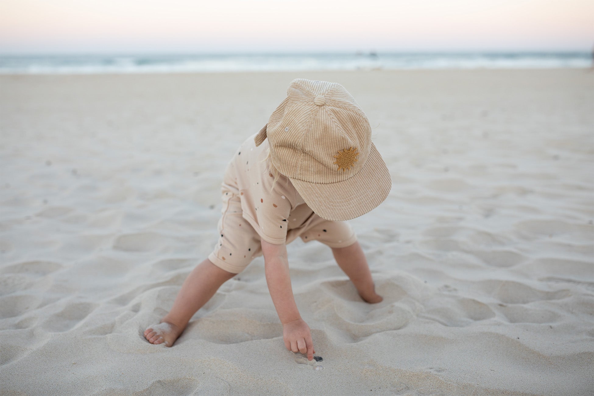 Kids Organic Cotton cap with Sun Embroidery by Bam Loves Boo