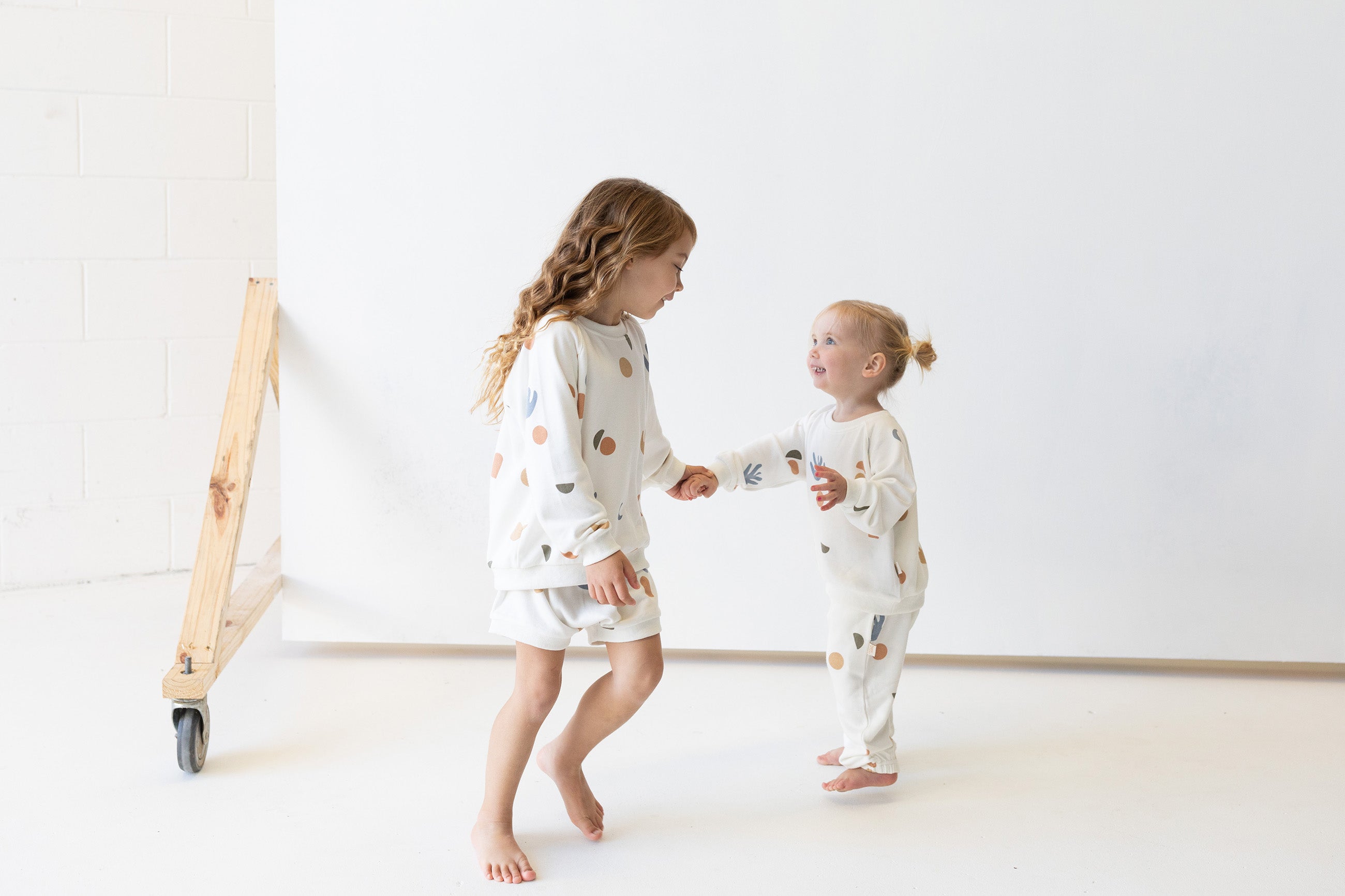 Elements Bamboo fleece shorts. white bamboo fleece by Bam Loves Boo