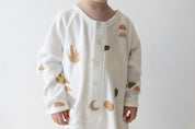Element Jumpsuit printed white bamboo fleece jumpsuit by Bam Loves Boo