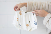 Elements Bamboo fleece shorts. white bamboo fleece by Bam Loves Boo