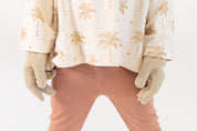 Beige Organic Cotton Kids Gloves by Bam Loves Boo